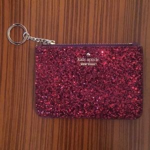 Red glitter Kate spade wallet